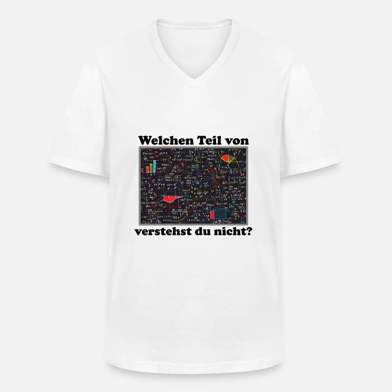 Mathewitz - Männer-T-Shirt mit V-Ausschnitt - Weiß