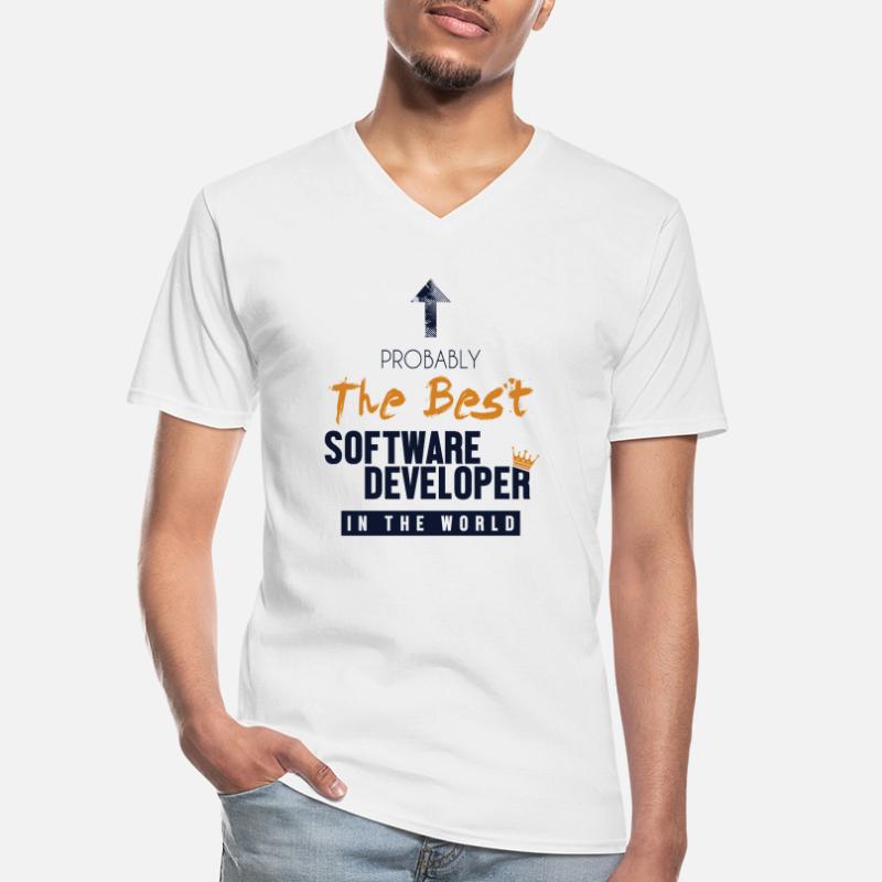Best Software Developer World Full Stack Software Men's V-Neck T-Shirt