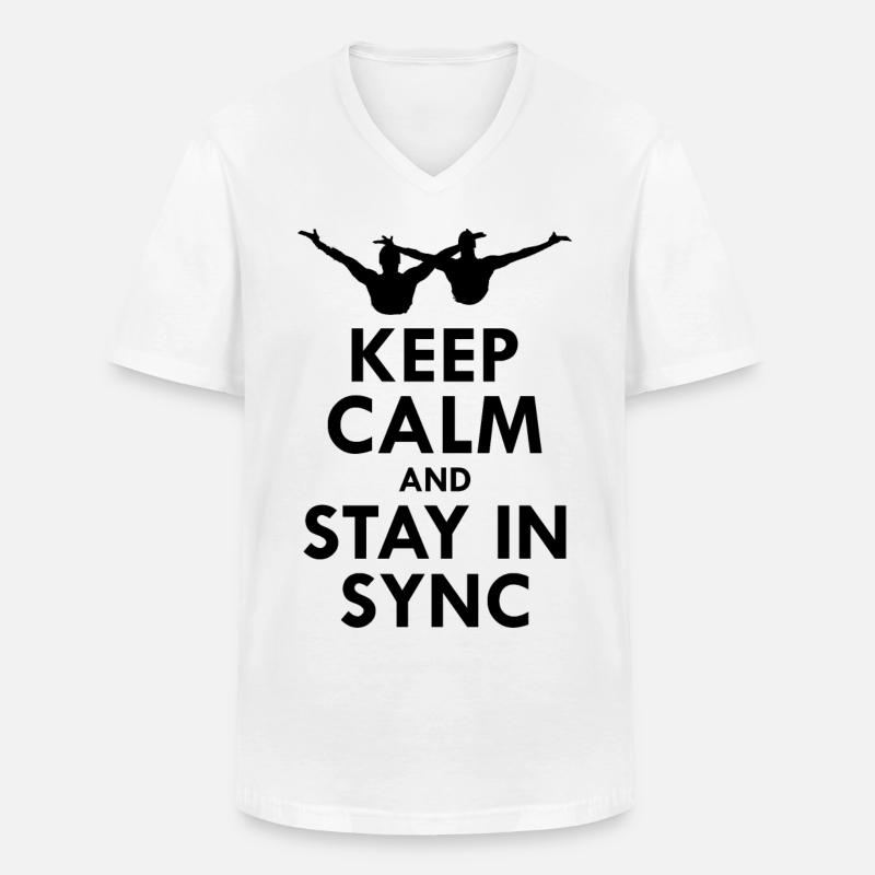 Synchro Schwimmer Synchronschwimmen Lustig - Männer-T-Shirt mit V-Ausschnitt - Weiß