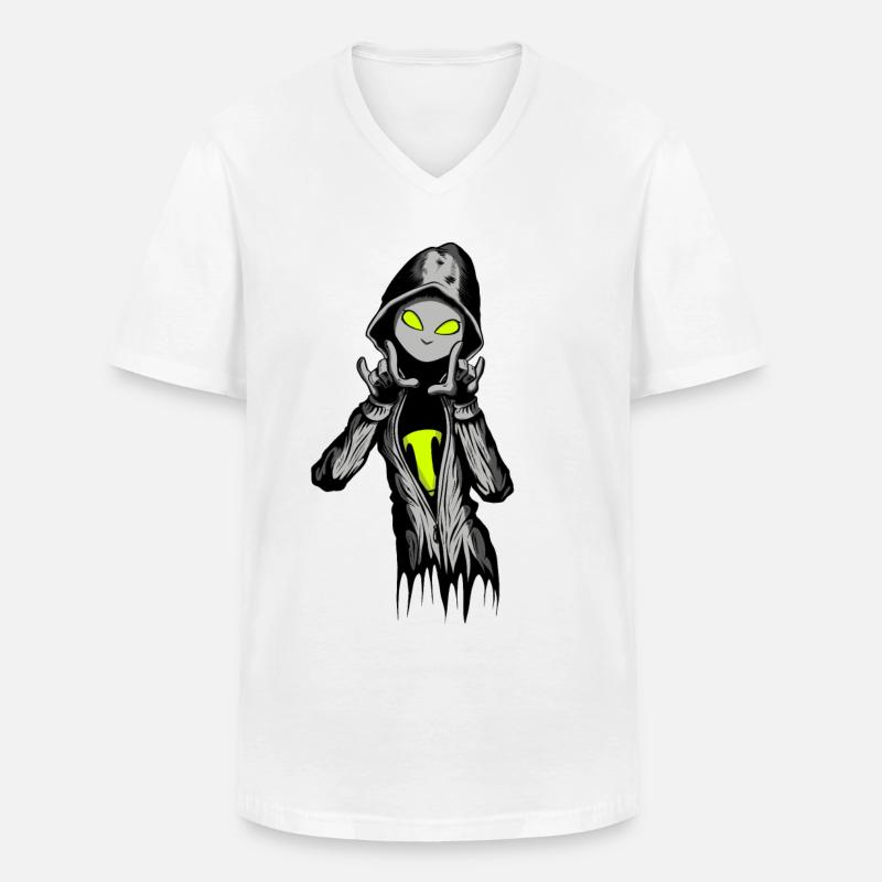 Krass - Männer-T-Shirt mit V-Ausschnitt - Weiß