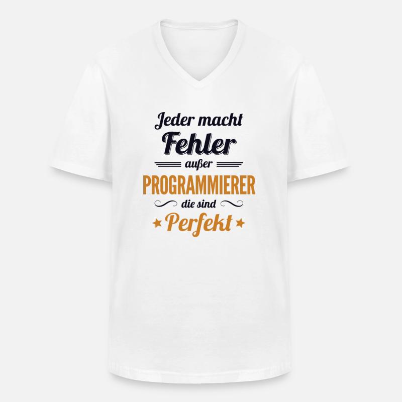 Programmierer sind Perfekt Developer Coder - Männer-T-Shirt mit V-Ausschnitt - Weiß