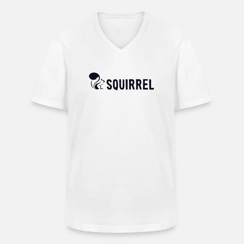 Squirrel Fuchshörnchen Grauhörnchen Squirrel - Männer-T-Shirt mit V-Ausschnitt - Weiß