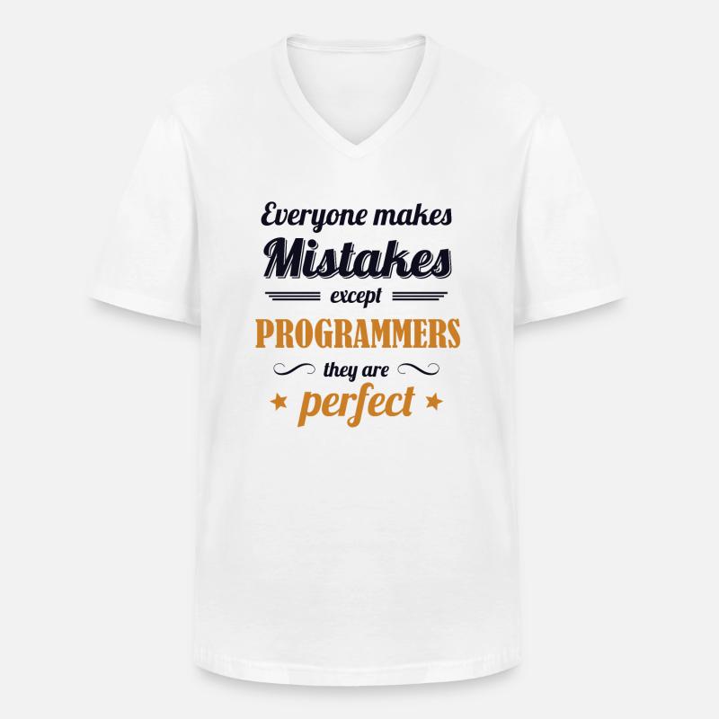 Programmers are Perfect Developer Coder - Männer-T-Shirt mit V-Ausschnitt - Weiß