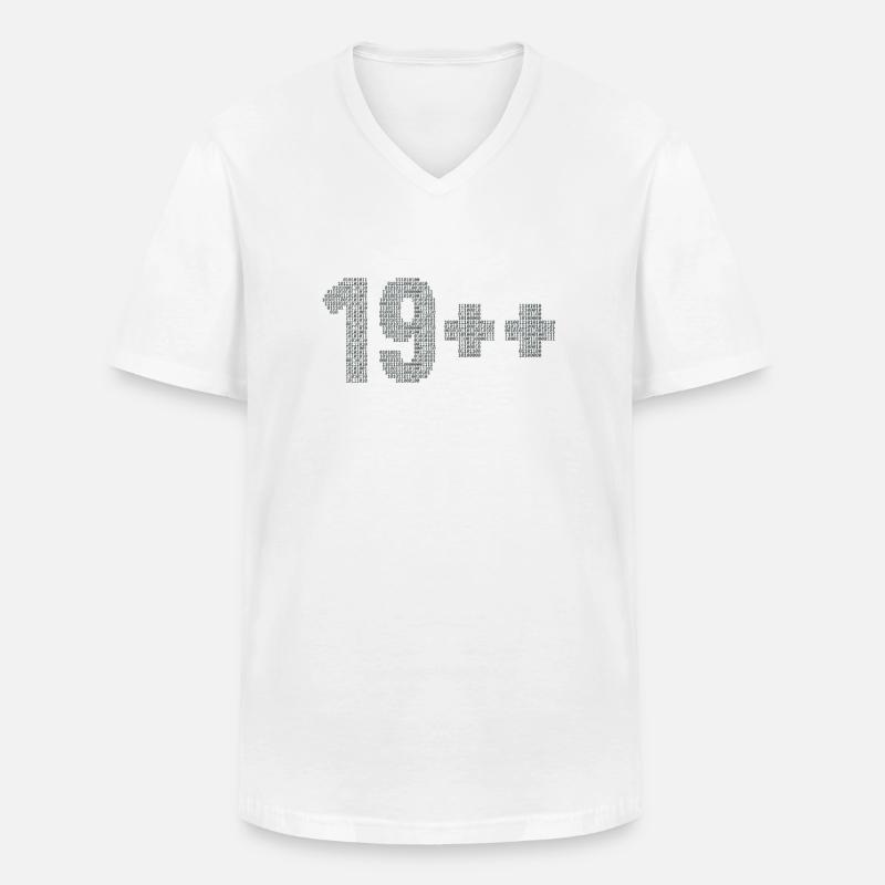 19++ Programmierer Softwareingenieur Coder 20. - Männer-T-Shirt mit V-Ausschnitt - Weiß