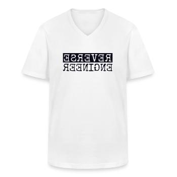 Reverse Engineer Software Engineer Developer - Men's V-Neck T-Shirt - white - Front - AI Model Male 185 light (185cm)