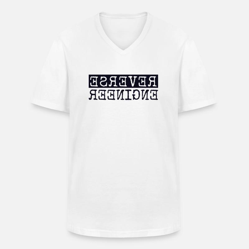 Reverse Engineer Softwareingenieur Developer - Männer-T-Shirt mit V-Ausschnitt - Weiß