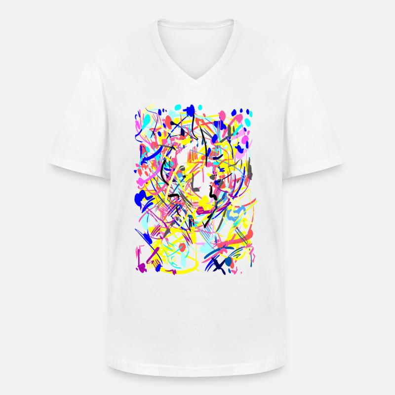 Farben Kunst Abstrakt - Männer-T-Shirt mit V-Ausschnitt - Weiß