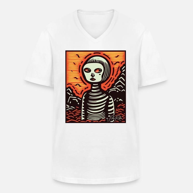 Menschen sind seltsam - Männer-T-Shirt mit V-Ausschnitt - Weiß