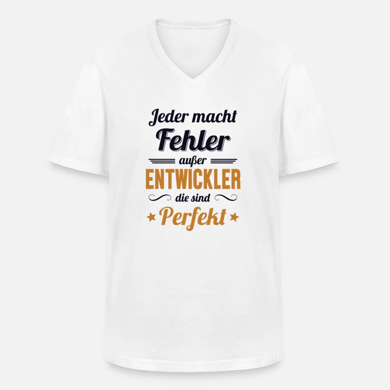Entwickler Sind Perfekt Developer Coder - Männer-T-Shirt mit V-Ausschnitt - Weiß