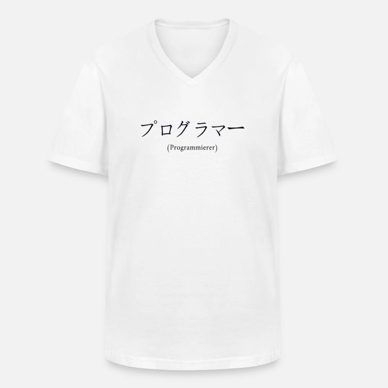 Programmierer Japanisch Nihongo Developer - Männer-T-Shirt mit V-Ausschnitt - Weiß