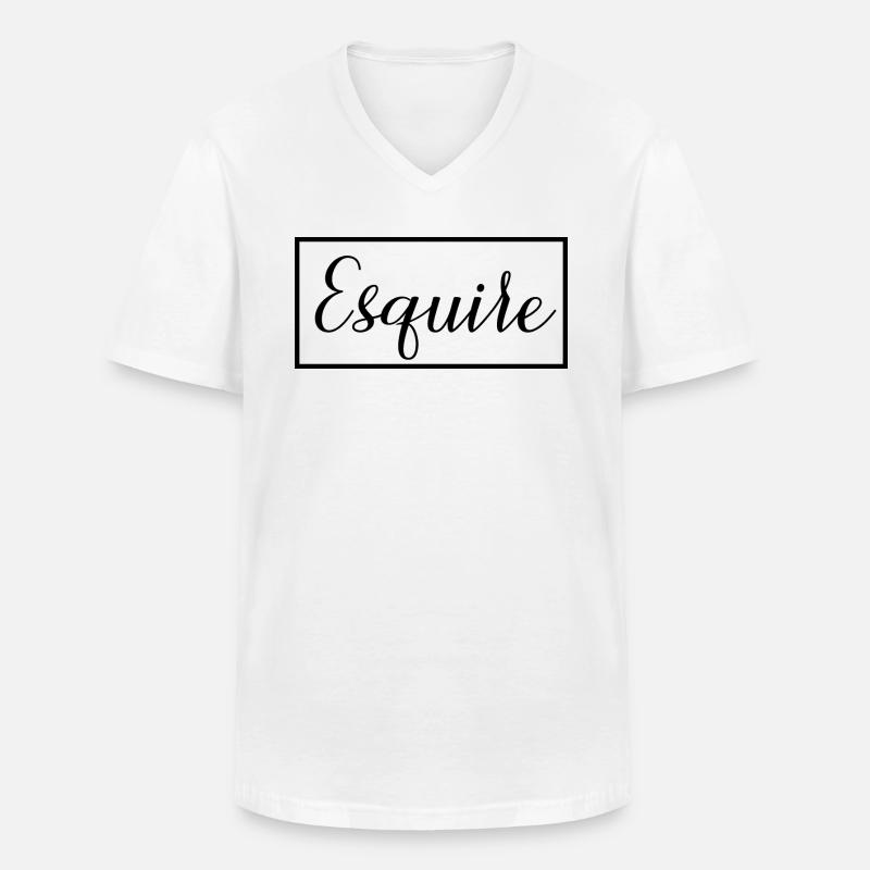 Esquire absolvierte Rechtsanwaltsschülerin - Männer-T-Shirt mit V-Ausschnitt - Weiß