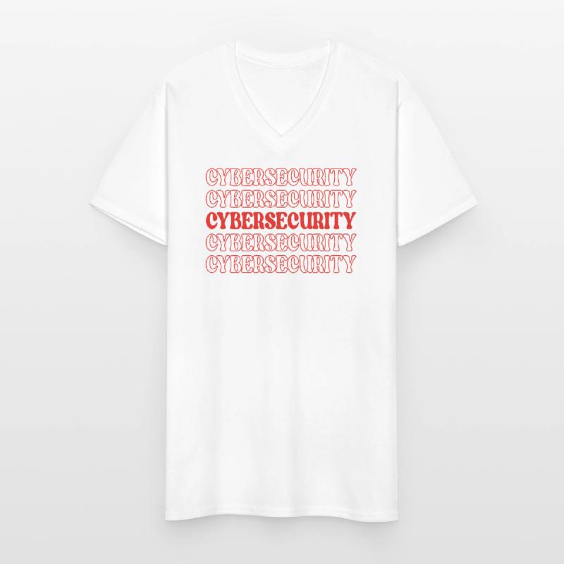 Cybersecurity It Security Internet Security Men's V-Neck T-Shirt