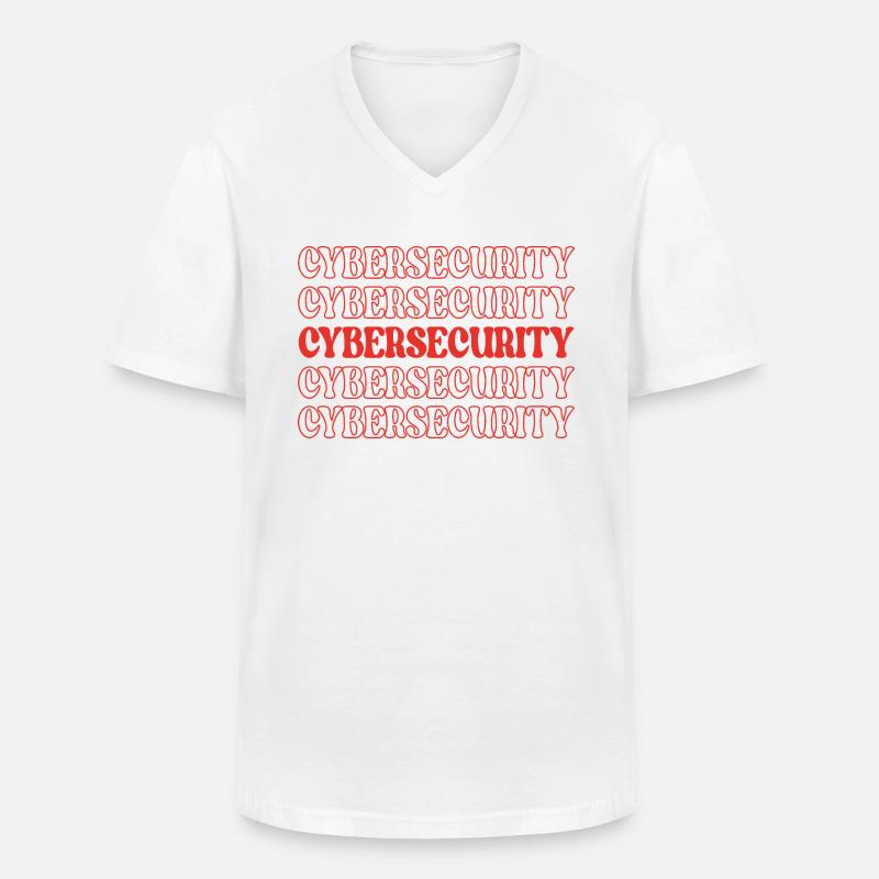 Cybersecurity It Security Internet Security - Men's V-Neck T-Shirt - white