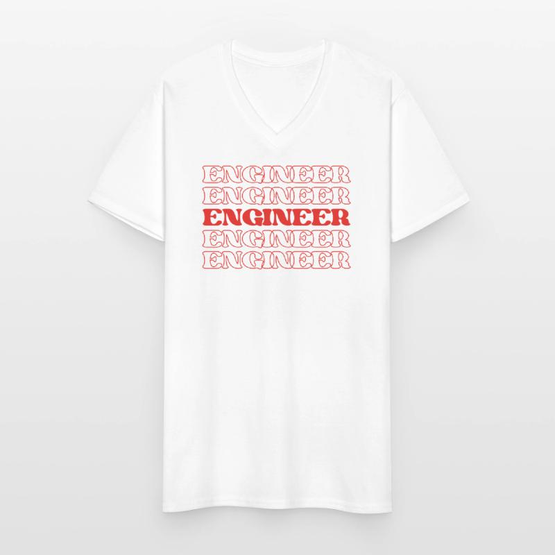 Engineer Designer Developer Technician Builder Men's V-Neck T-Shirt