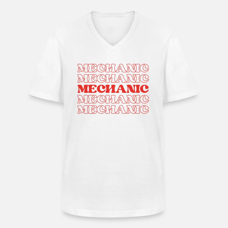 Mechaniker Techniker Autotechniker Auto - Männer-T-Shirt mit V-Ausschnitt - Weiß