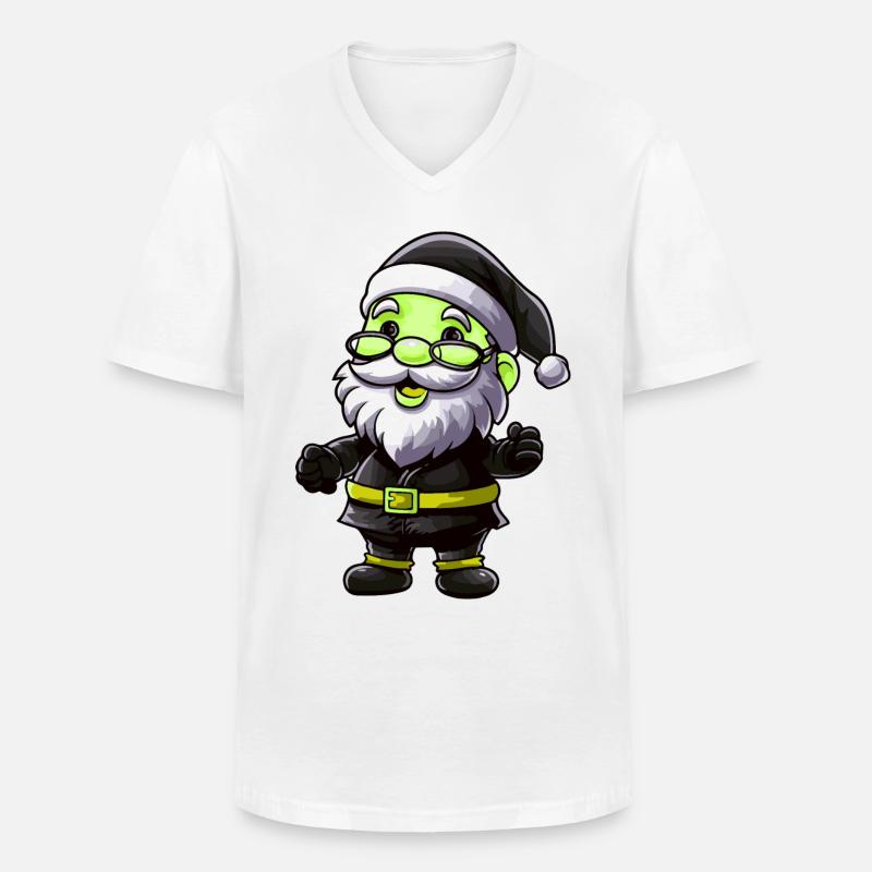 Weihnachtsmann Comic - Männer-T-Shirt mit V-Ausschnitt - Weiß