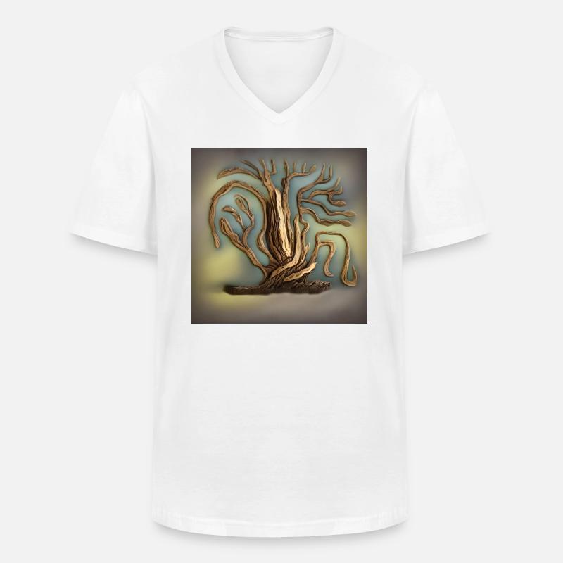 schöner alter Baum - Männer-T-Shirt mit V-Ausschnitt - Weiß