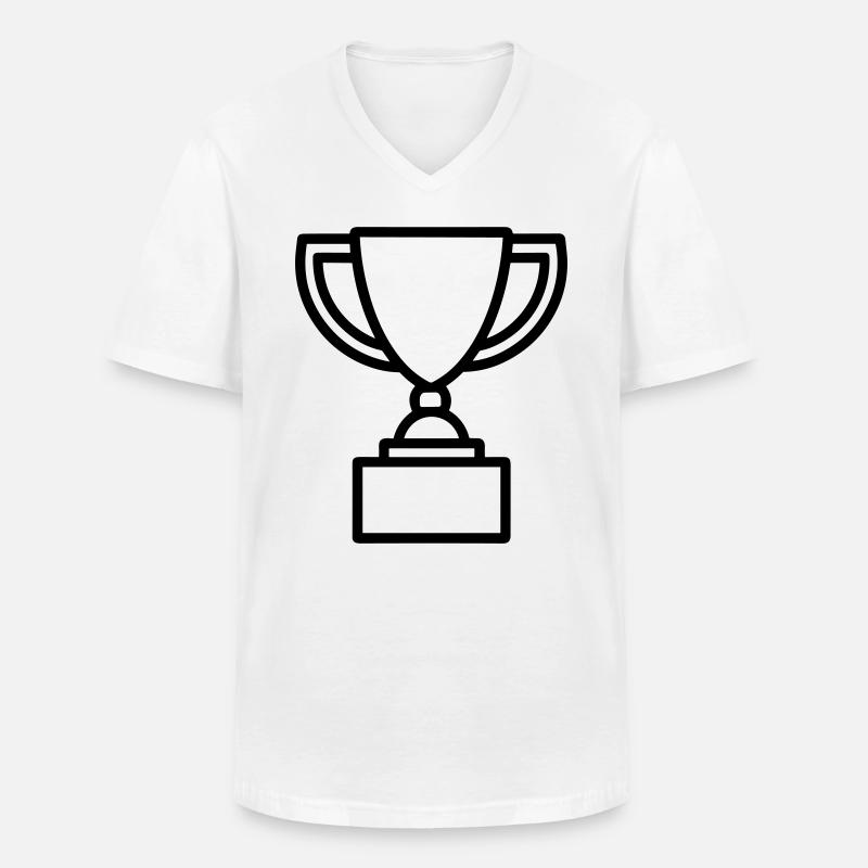 Trophäe - Männer-T-Shirt mit V-Ausschnitt - Weiß