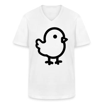 chick - Men's V-Neck T-Shirt - white - Front - AI Model Male 185 light (185cm)