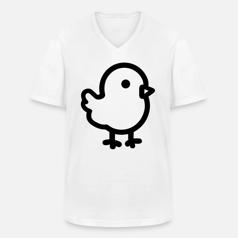 Küken - Männer-T-Shirt mit V-Ausschnitt - Weiß