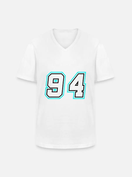 94 Number Symbol - Men's V-Neck T-Shirt - white