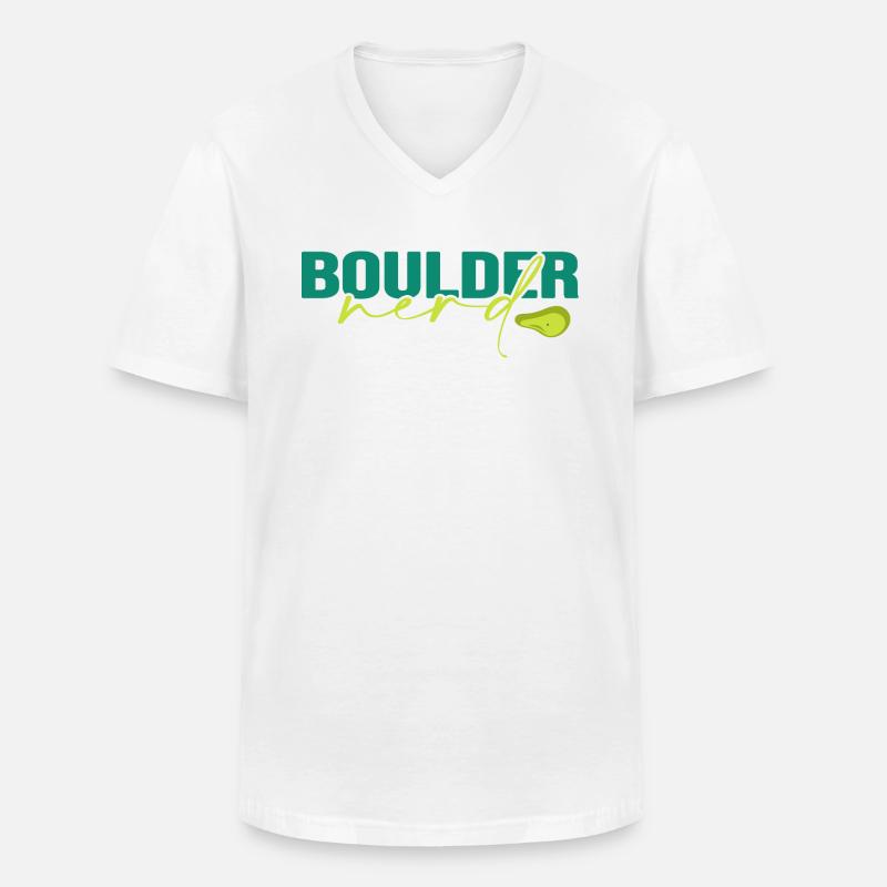 Bouldern Boulderfelsen Boulderaner Boulderhalle - Männer-T-Shirt mit V-Ausschnitt - Weiß
