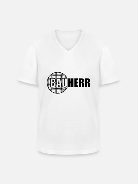 Bauherr Hausbau - Männer-T-Shirt mit V-Ausschnitt - Weiß