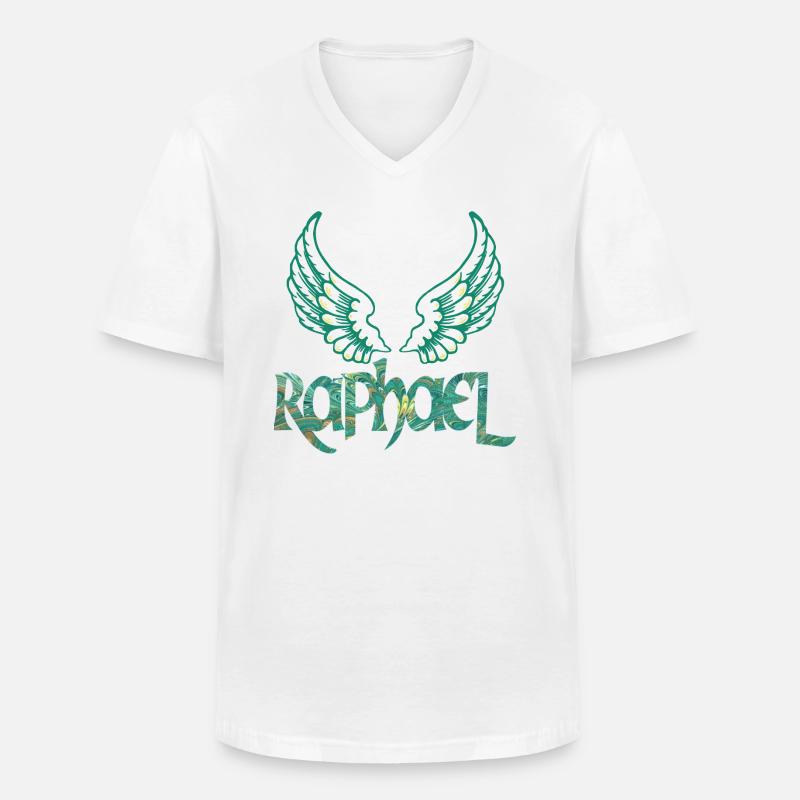 erzengel raphael e 71 - Männer-T-Shirt mit V-Ausschnitt - Weiß