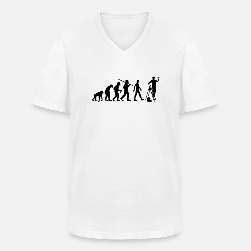 Painter Evolution Varnisher - Men's V-Neck T-Shirt - white