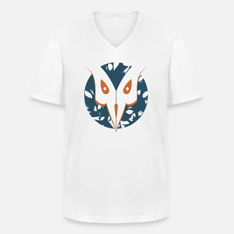 Vogel - Männer-T-Shirt mit V-Ausschnitt - Weiß