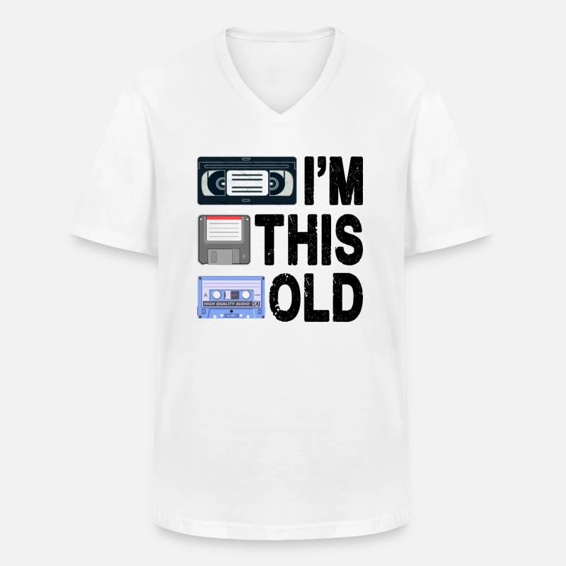 Ich bin so alt - Männer-T-Shirt mit V-Ausschnitt - Weiß