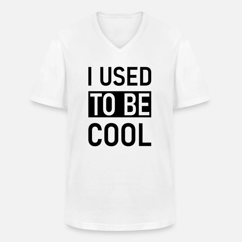 Früher war ich cool - Männer-T-Shirt mit V-Ausschnitt - Weiß