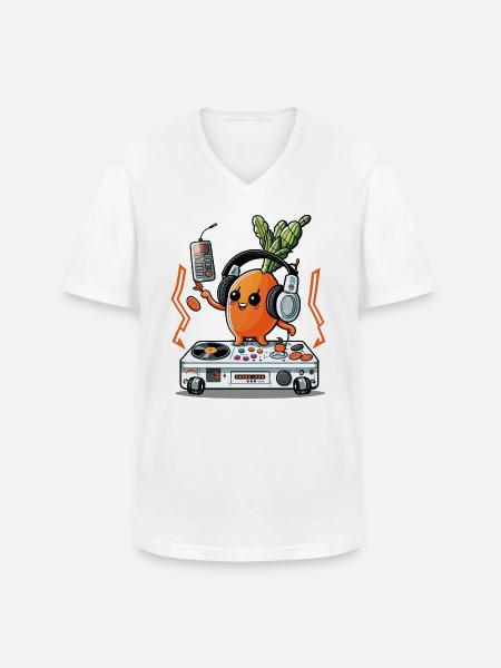 Die Karotten-Party - Männer-T-Shirt mit V-Ausschnitt - Weiß