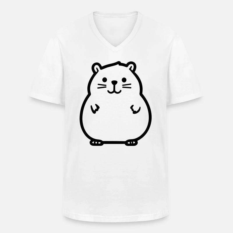 Murmeltier - Männer-T-Shirt mit V-Ausschnitt - Weiß