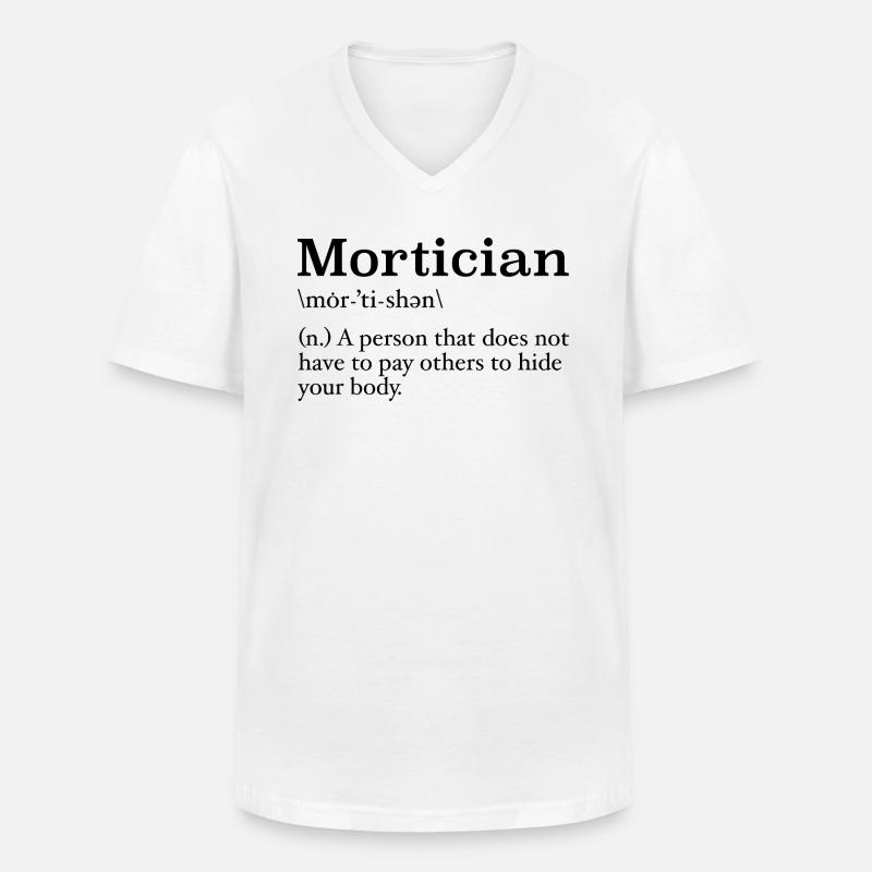 Bestatter Definition Studentin der Leichenkunde - Männer-T-Shirt mit V-Ausschnitt - Weiß
