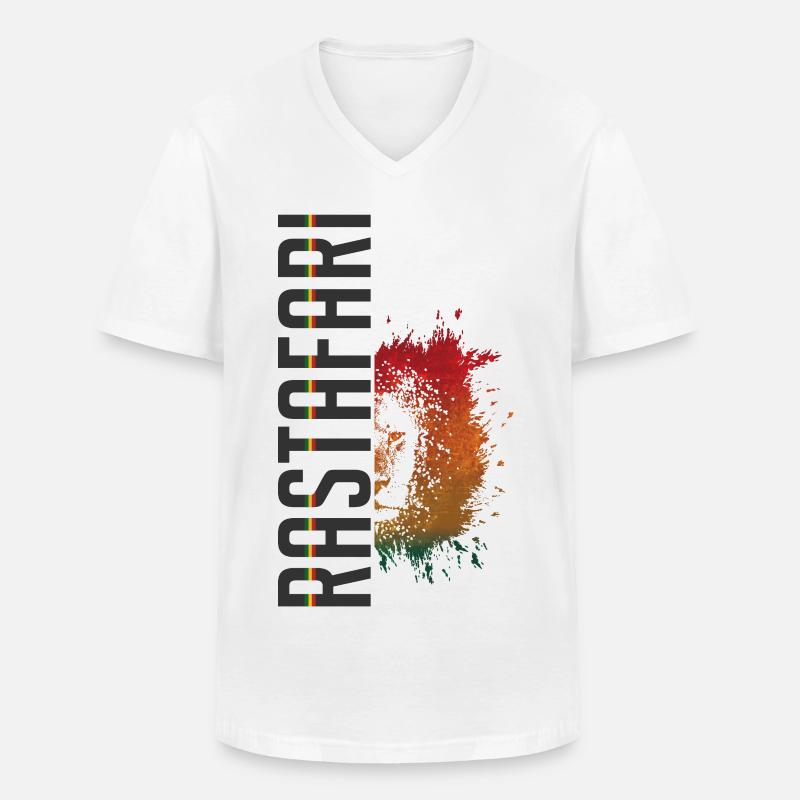 Rastasplash Design - Männer-T-Shirt mit V-Ausschnitt - Weiß