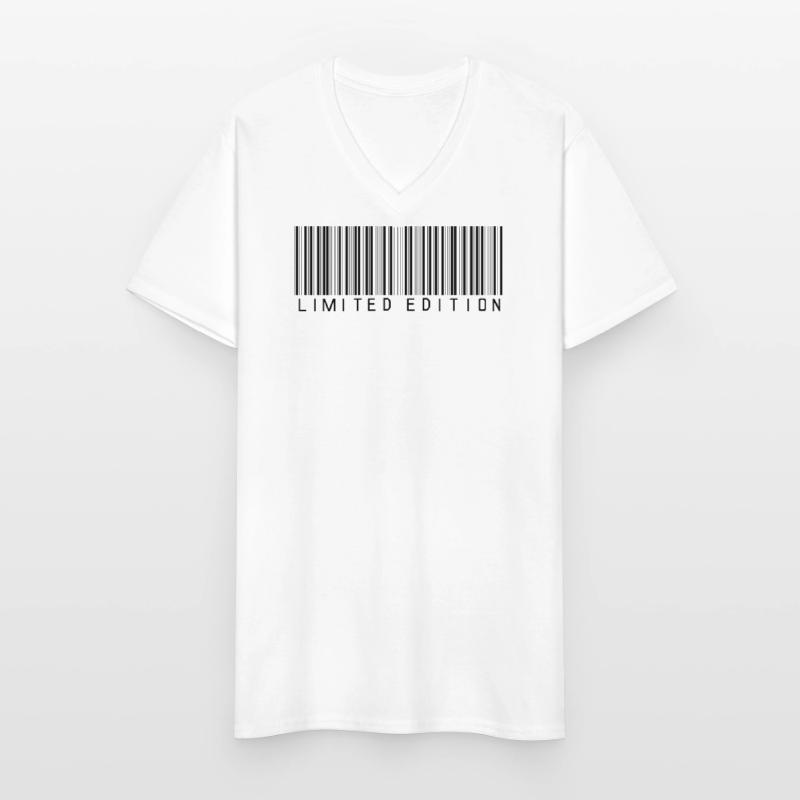 EDITION LIMITÉE - CODE-BARRES - STRICHCODE - SCANNER T-shirt col V Homme