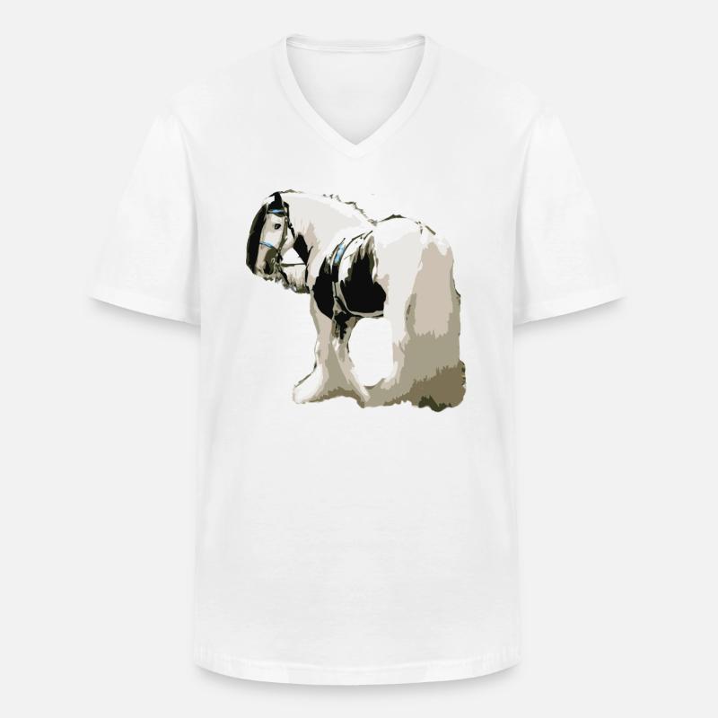 Pferd, Tinker , Pferd Tinker, Geschenkidee - Männer-T-Shirt mit V-Ausschnitt - Weiß