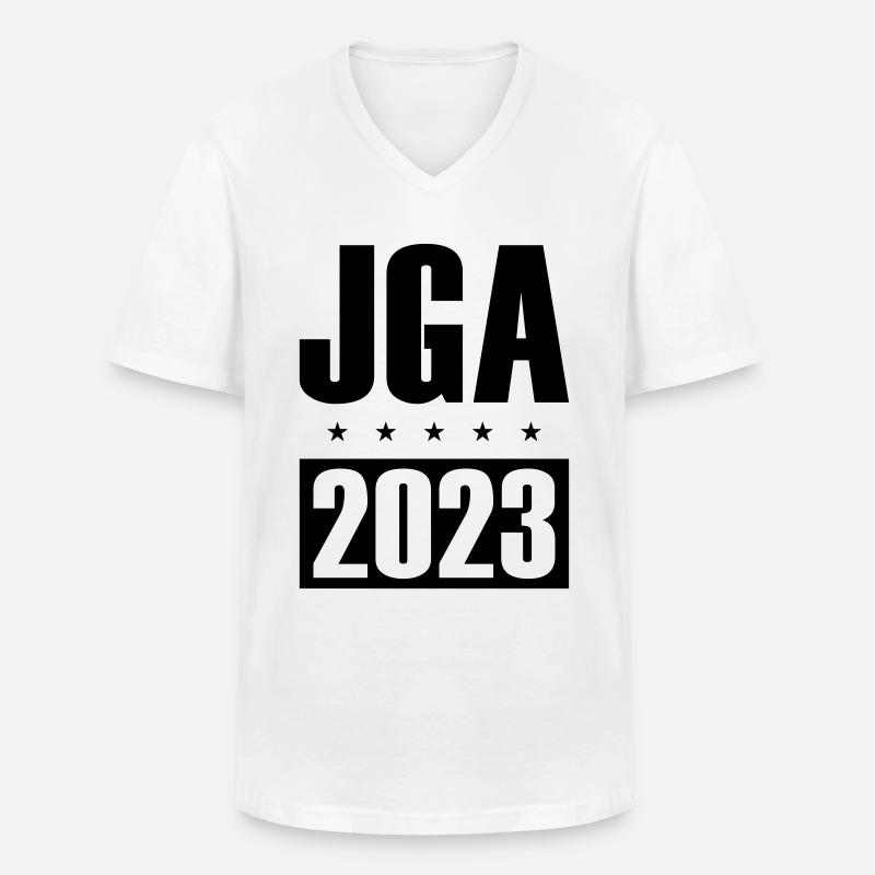 Jga 2023 Junggesellenabschied - Männer-T-Shirt mit V-Ausschnitt - Weiß
