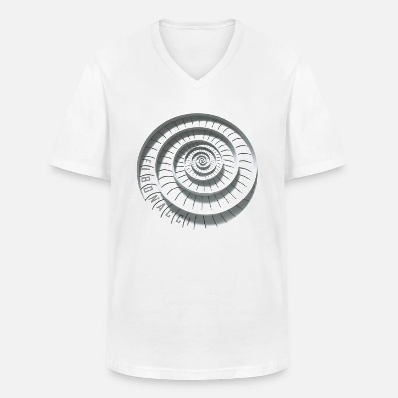 fibonacci abstrakt - Männer-T-Shirt mit V-Ausschnitt - Weiß