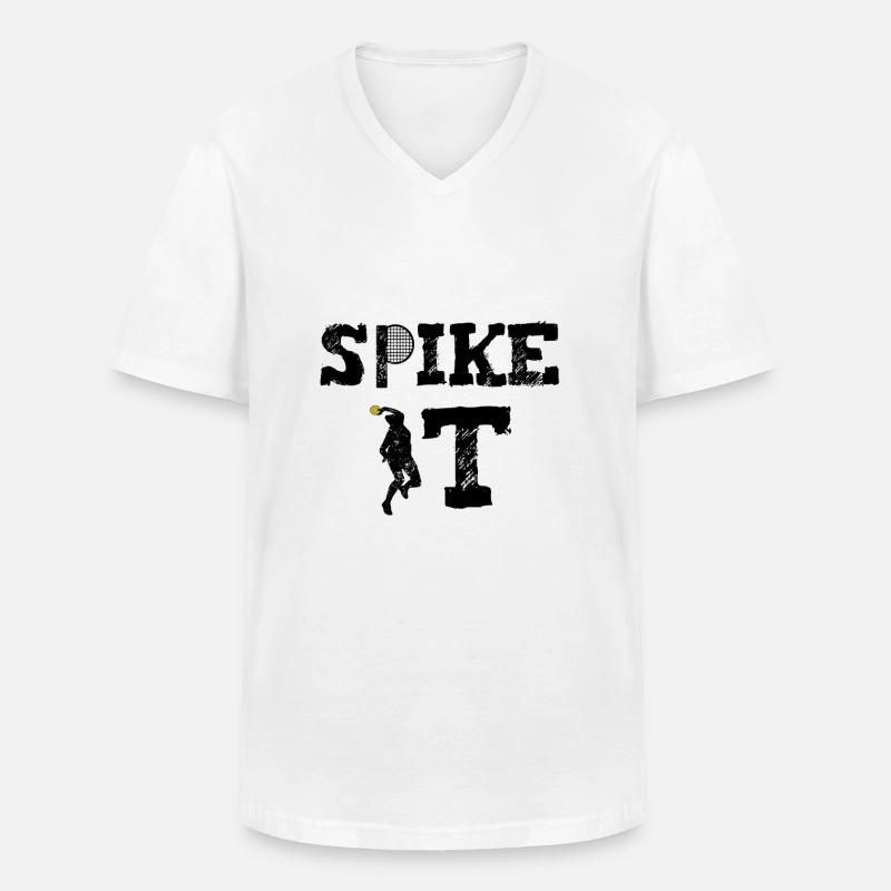 Spikeball Design - Männer-T-Shirt mit V-Ausschnitt - Weiß