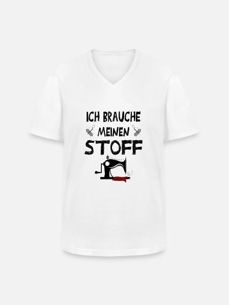 Schneider Lustig - Männer-T-Shirt mit V-Ausschnitt - Weiß