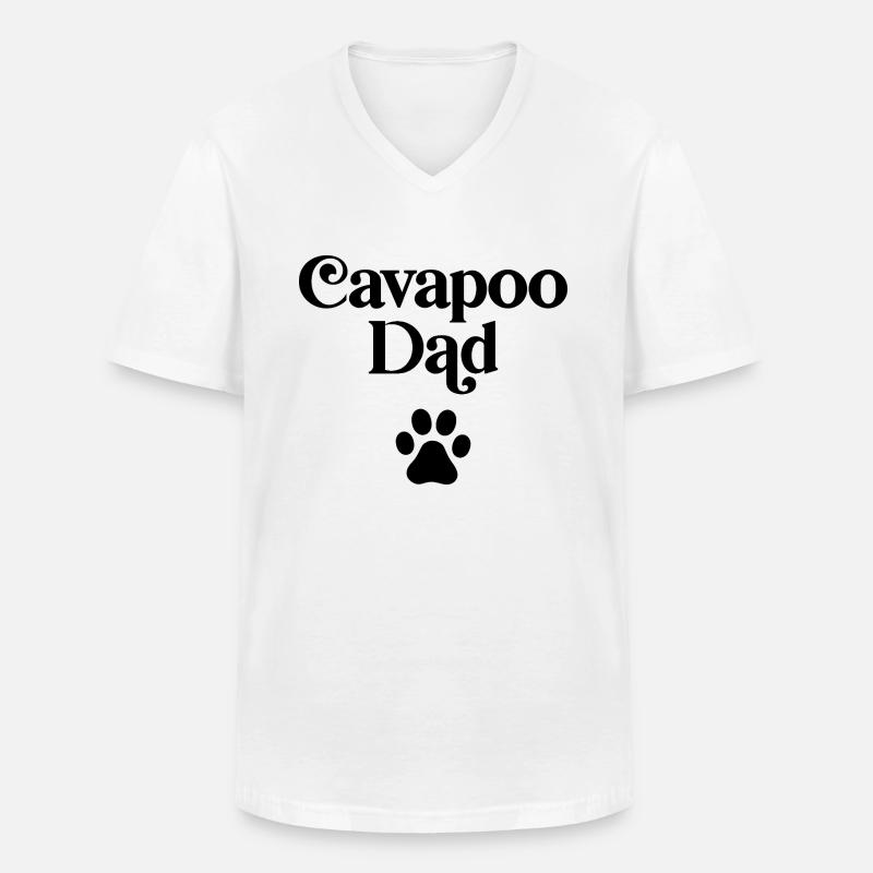 Cavapoo Dad - Men's V-Neck T-Shirt - white