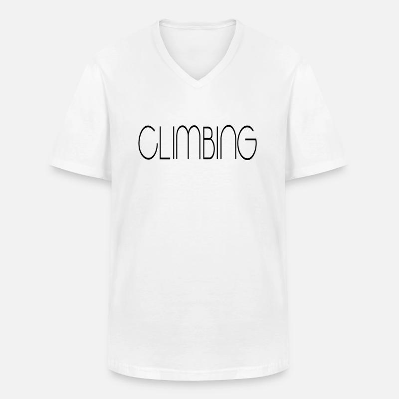 climbing - Männer-T-Shirt mit V-Ausschnitt - Weiß