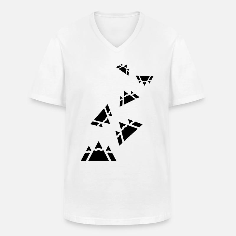 Berge - Männer-T-Shirt mit V-Ausschnitt - Weiß