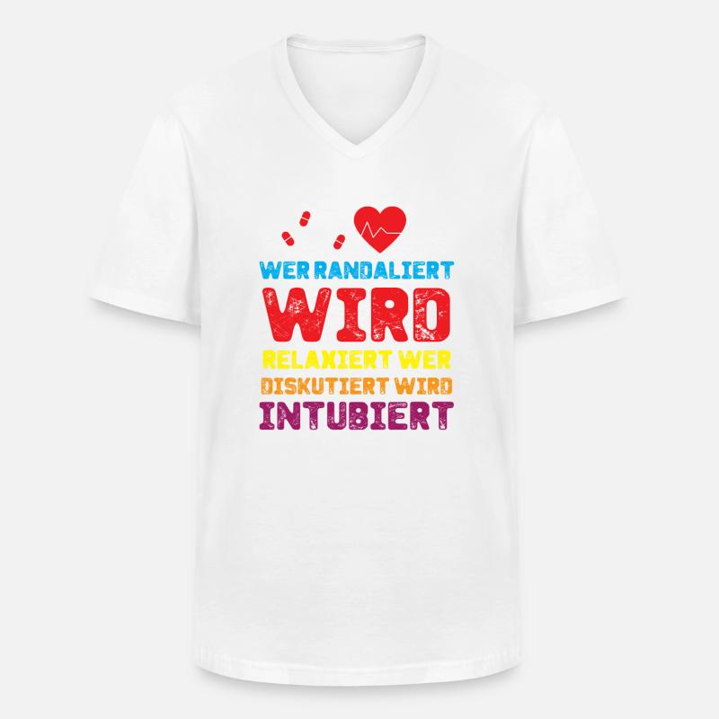 Krankenschwester Geschenk - Männer-T-Shirt mit V-Ausschnitt - Weiß