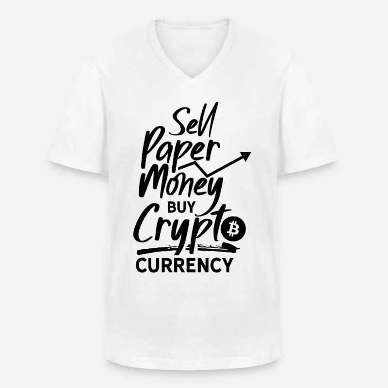 Cryptowährung Krypto Crypto Trader Kryptowährung - Männer-T-Shirt mit V-Ausschnitt - Weiß