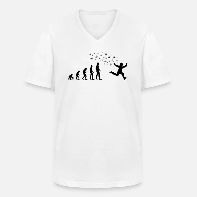 Imker Bienen Honigbienen Evolution Geschenk - Männer-T-Shirt mit V-Ausschnitt - Weiß