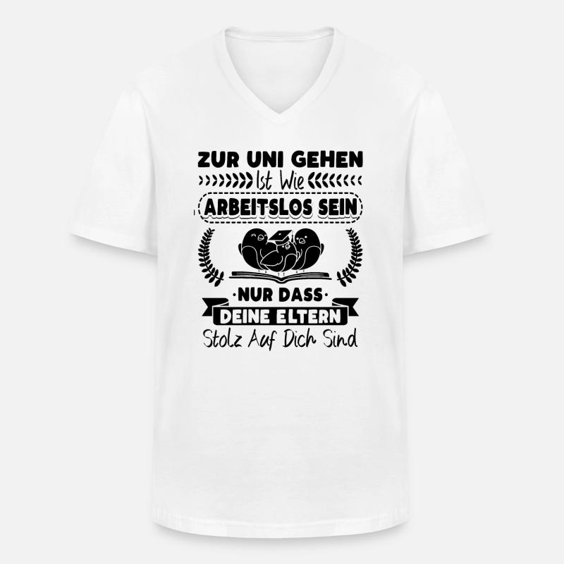 Student Studentin Studium Studienbeginn - Männer-T-Shirt mit V-Ausschnitt - Weiß