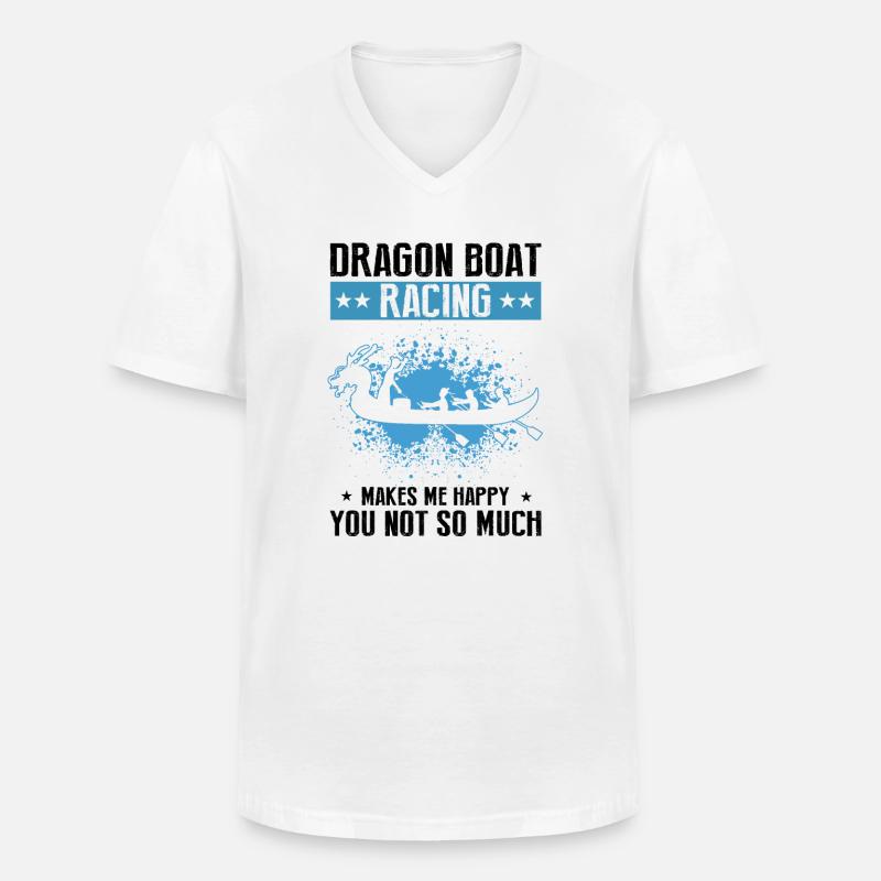 Drachenboot Trainer und Drachenboot - Männer-T-Shirt mit V-Ausschnitt - Weiß